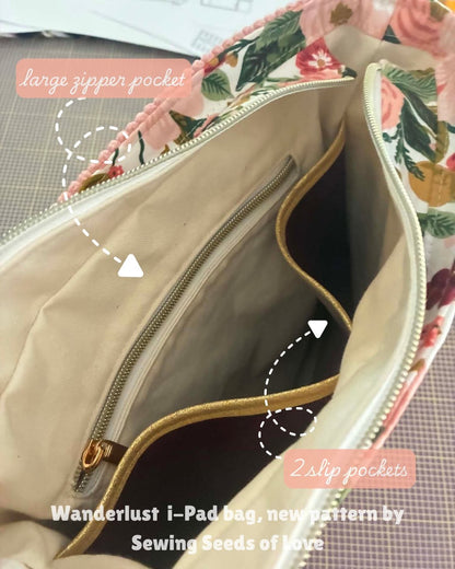 Wanderlust Tablet Bag Pattern