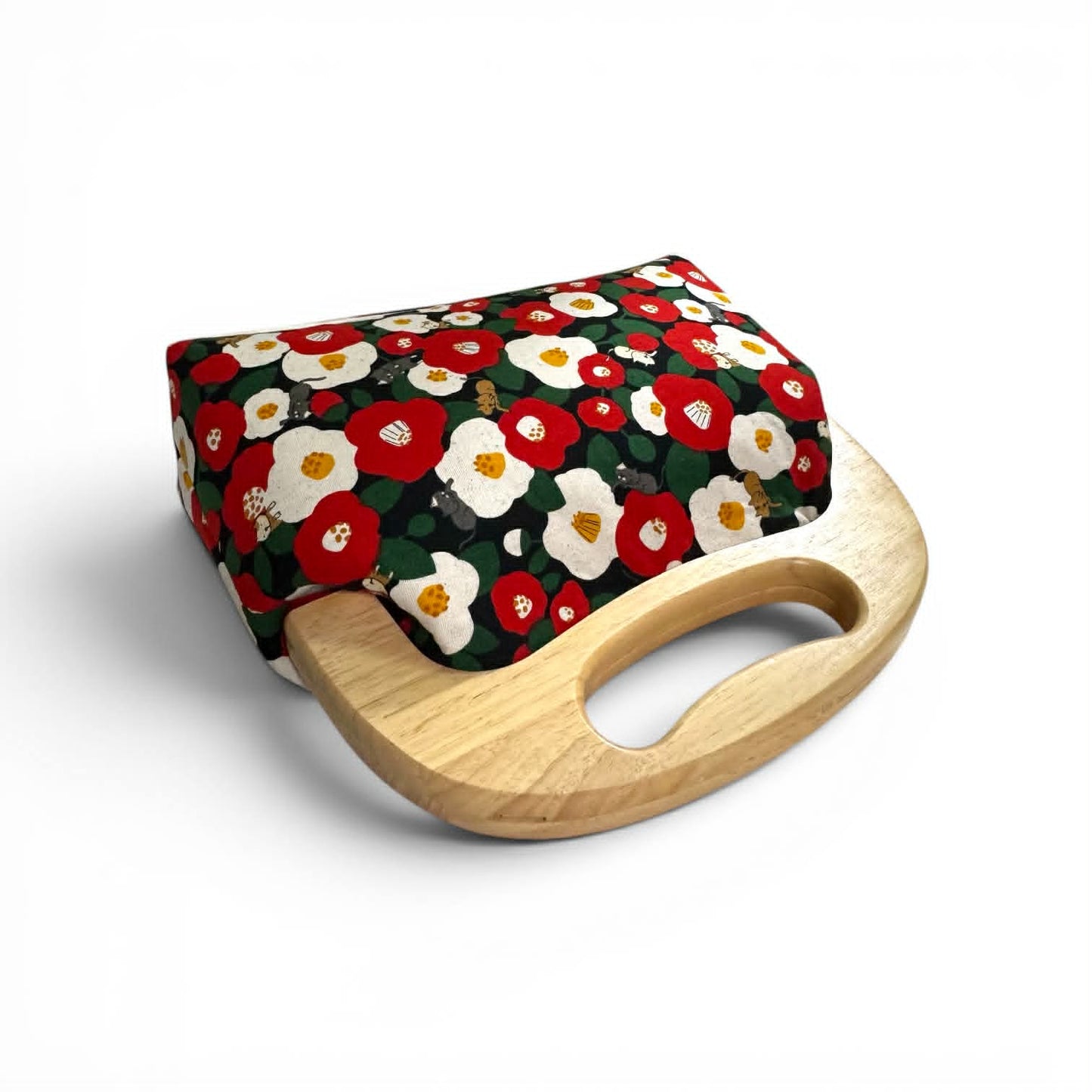 Wooden Clutch Bag - Midnight Kitty