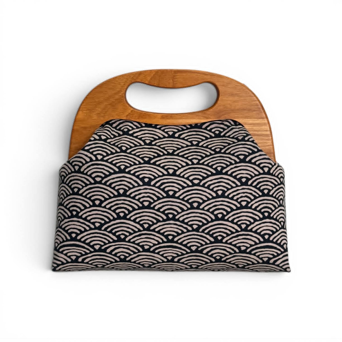 Wooden Clutch Bag - Seigaiha