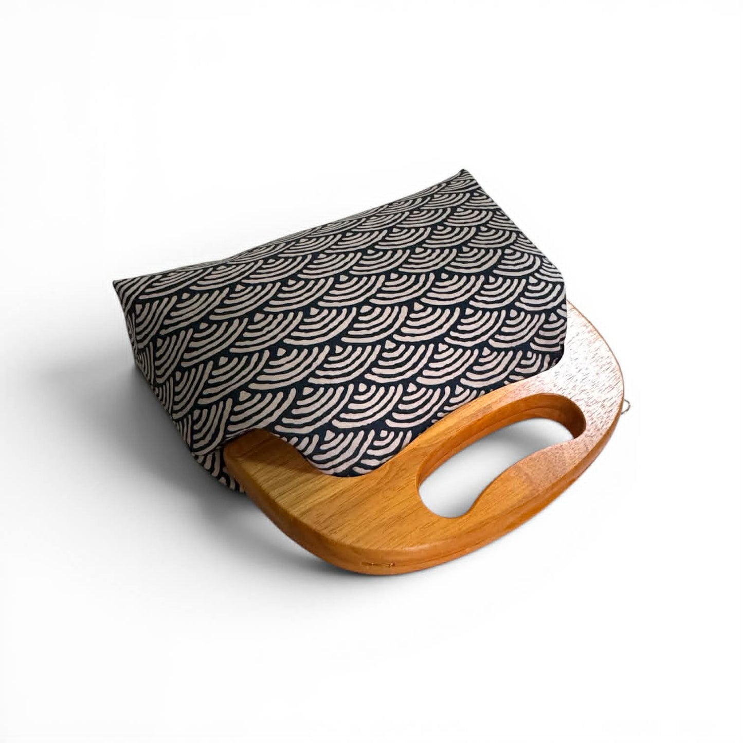 Wooden Clutch Bag - Seigaiha