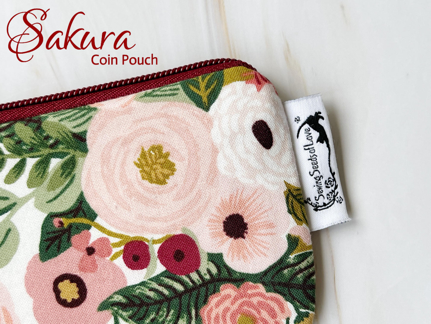 Sakura Coin Pouch Pattern
