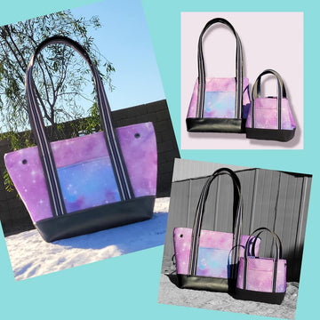 Bags, Holographic Handbag Geometric Irredescent Color Changing Bag 9 X 13