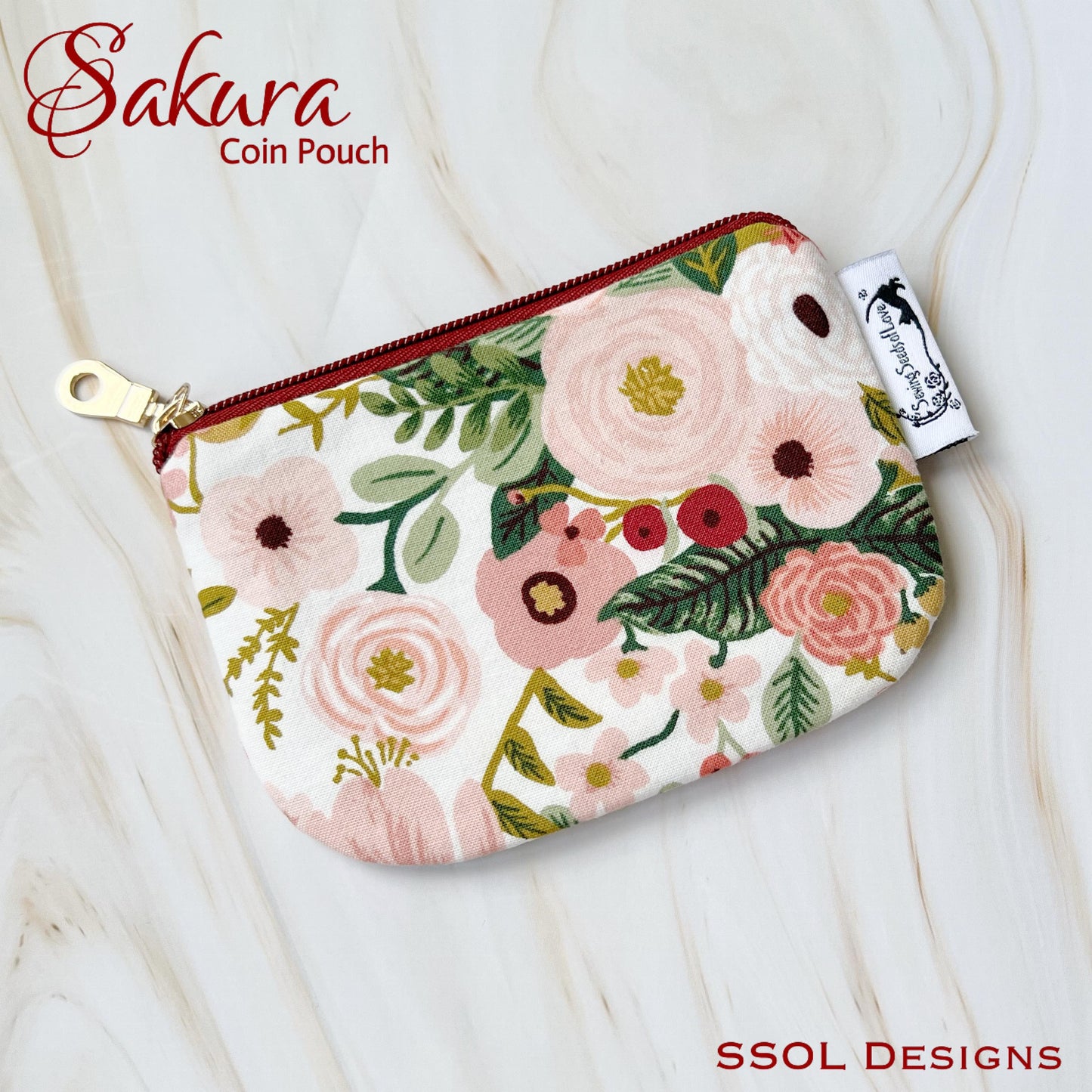 Sakura Coin Pouch Pattern