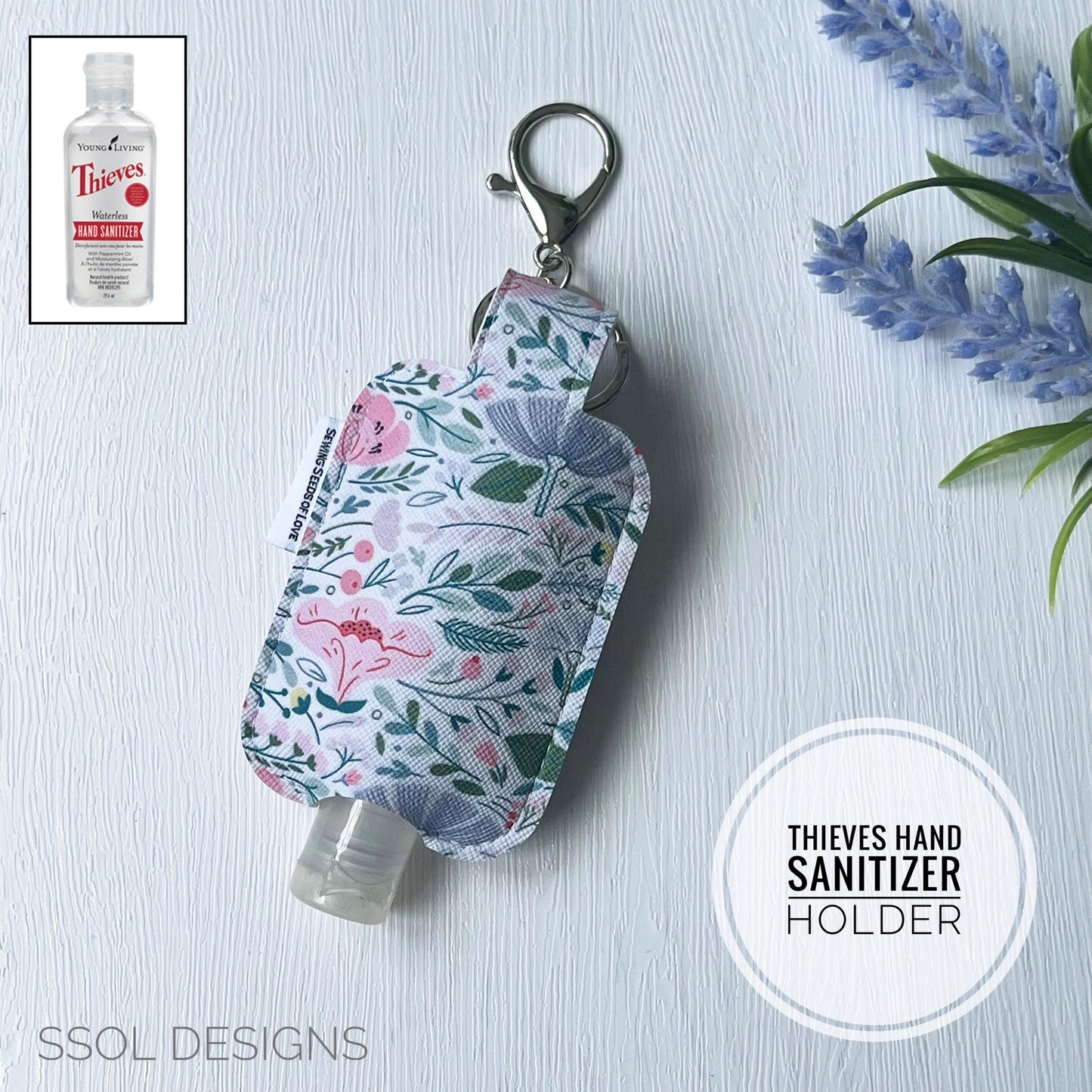 Vinyl Hand Sanitizer Holder (for Thieves bottle) - Thieves 06