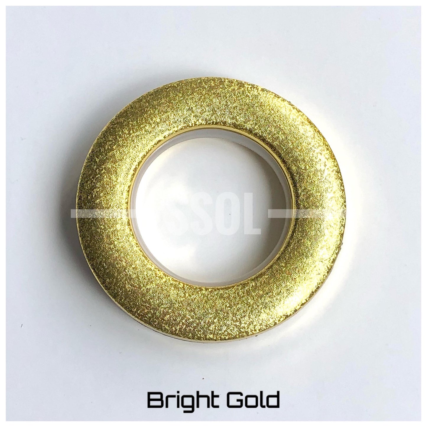Plastic Curtain Grommet - Bright Gold