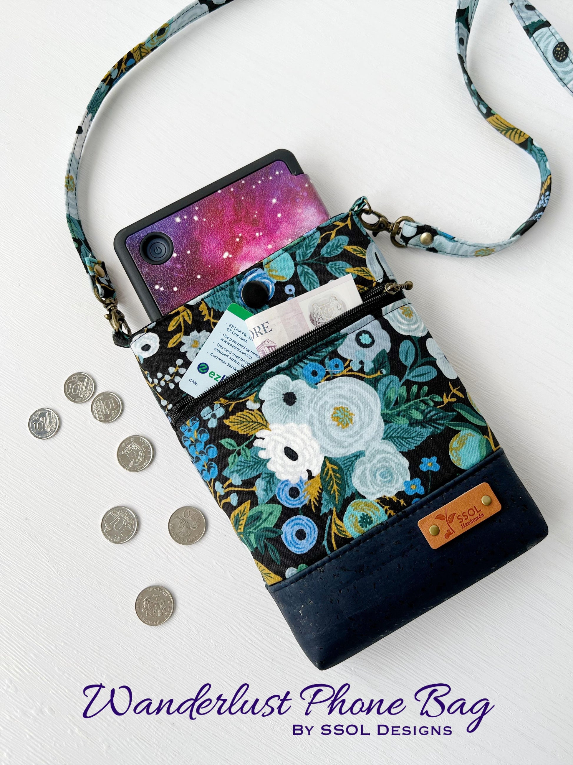 Crossbody Cell Phone Bag Coffee Lover Gift for Her Coffee 