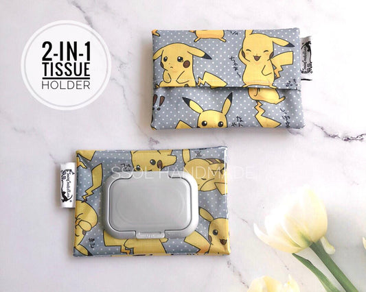 2-in-1 Tissue Holder - Pokémon Grey
