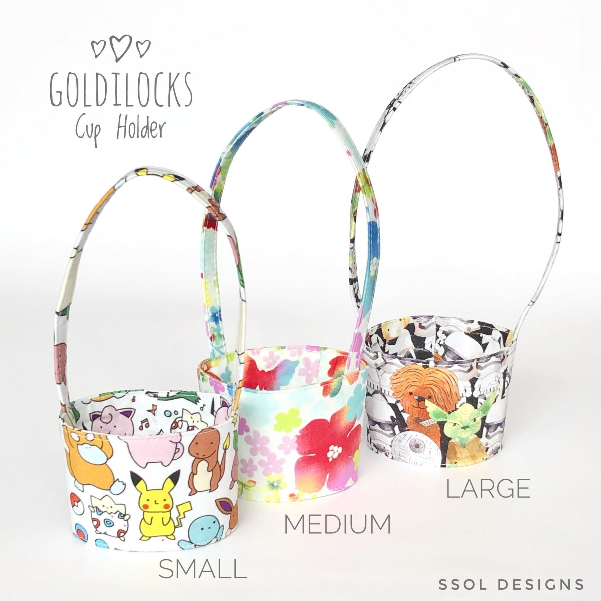 Pattern #2135 Reusable Coffee 2 Cup Holder Tote Bag