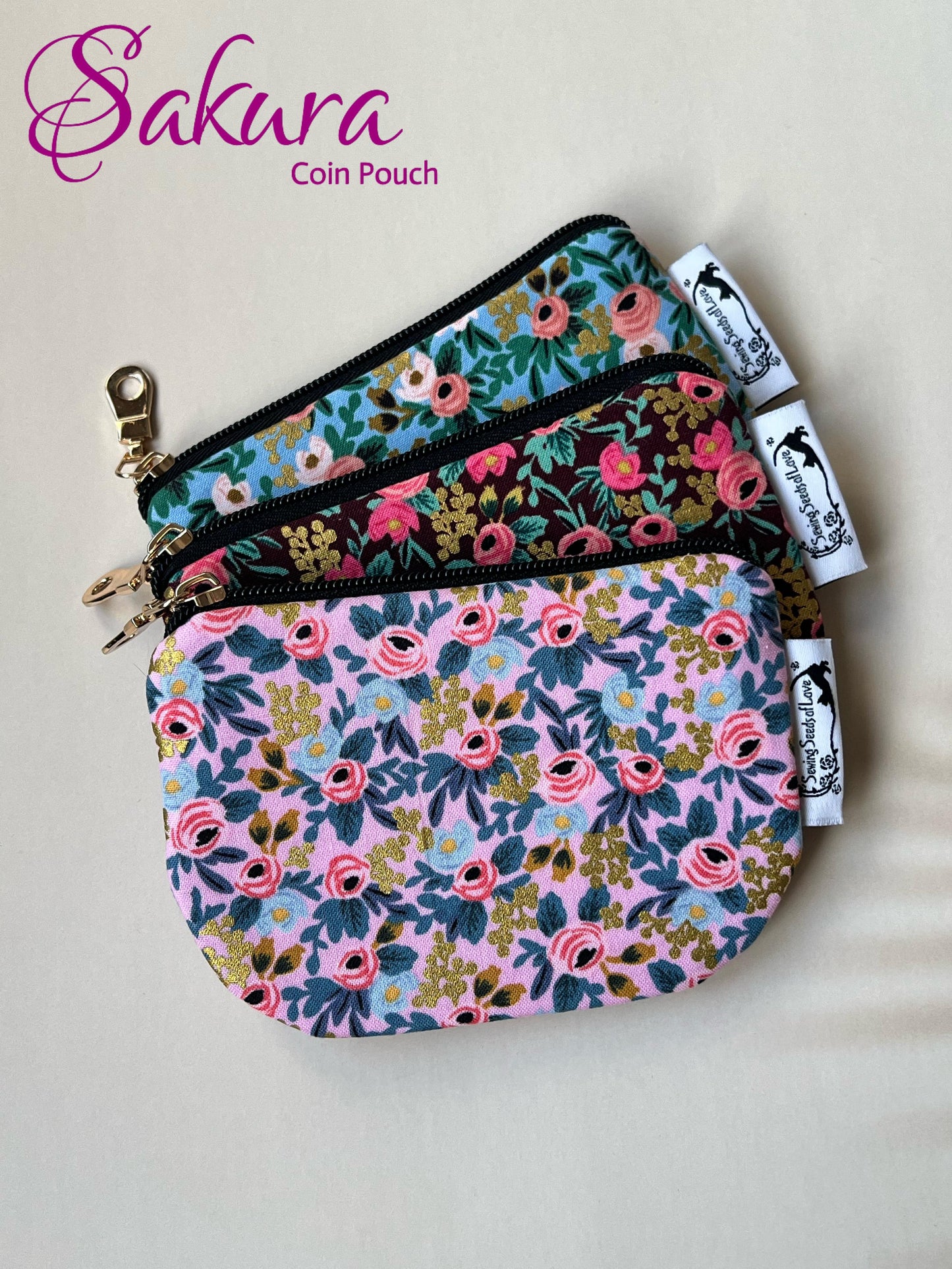 Sakura Coin Pouch Pattern