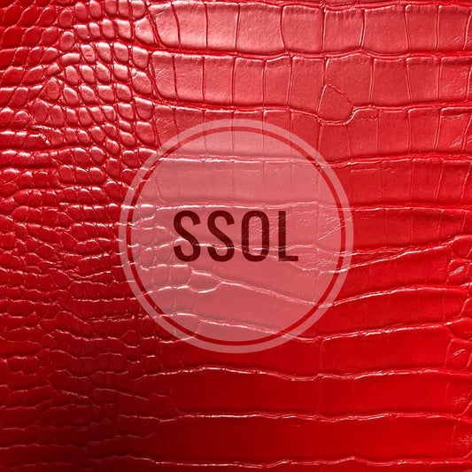 Vinyl/PU Leather - Croc (Chilli Red)