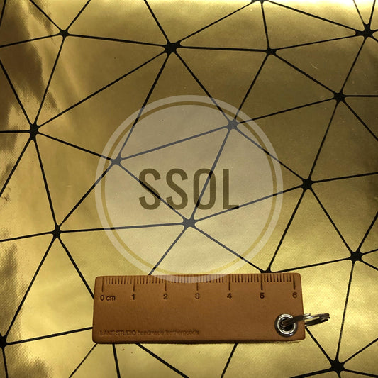 Vinyl/PU Leather - Geometric (Gold)