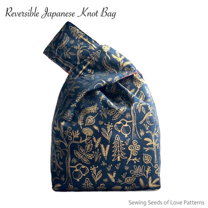 Reversible Japanese Knot Bag Pattern