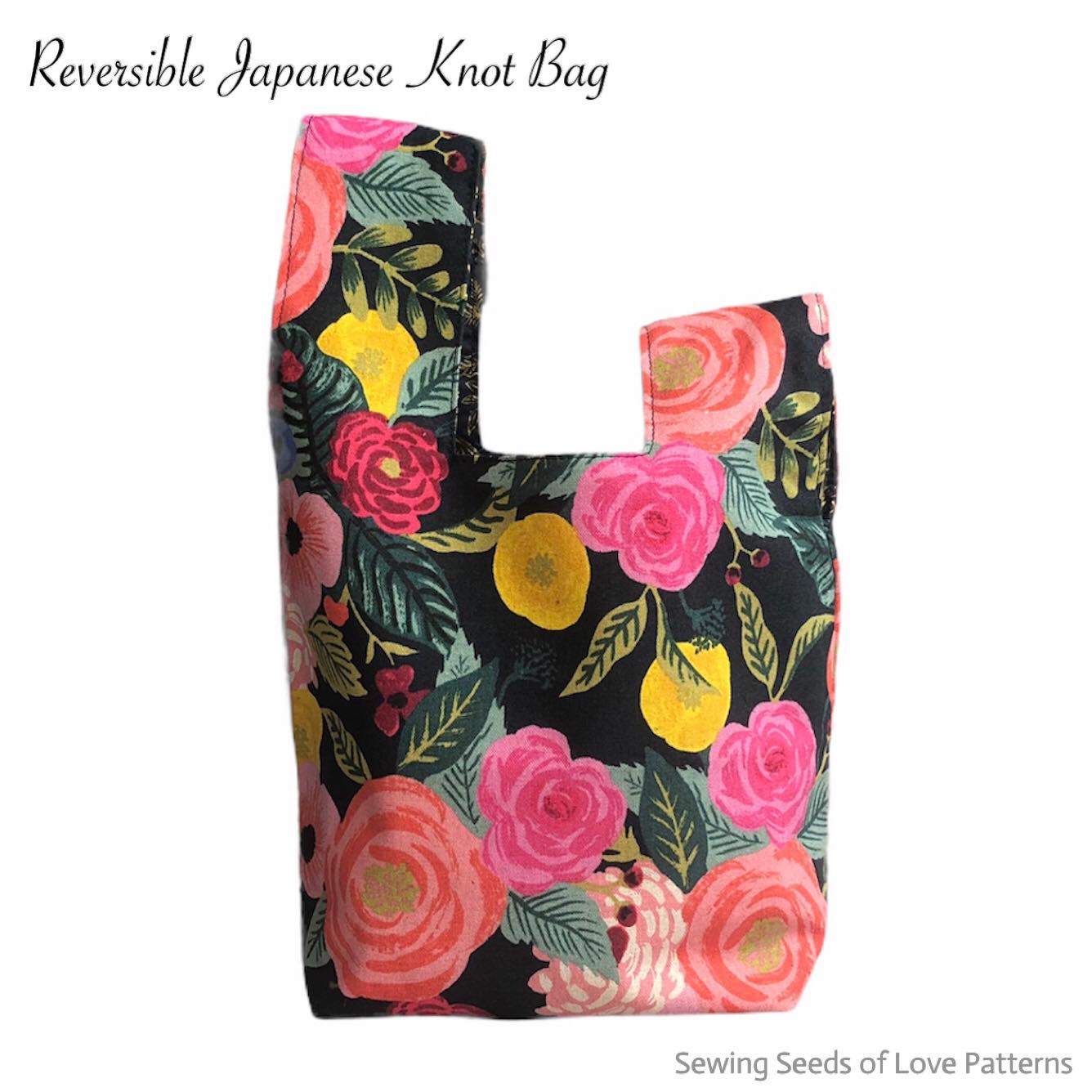 Reversible Japanese Knot Bag Pattern