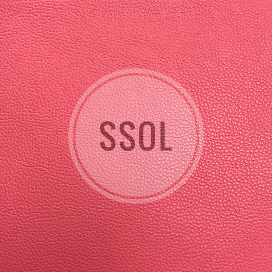 Vinyl/PU Leather - Plain Solids Textured 11 (Coral Pink)
