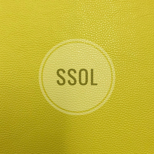 Vinyl/PU Leather - Plain Solids Textured 01 (Bright Yellow)