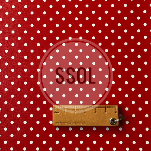 Vinyl/PU Leather - Polka08 (Red)