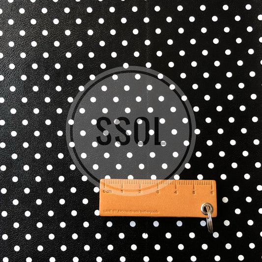Vinyl/PU Leather - Polka10 (black)
