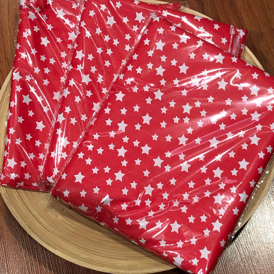 Red & White Stars Fabric