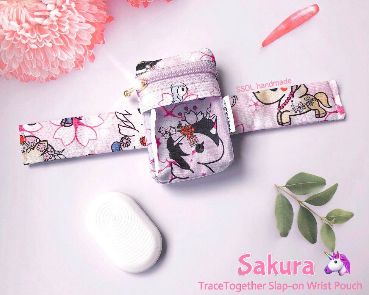 SG TraceTogether Wrist Pouch - Sakura Unicorn