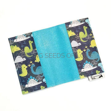 Elephant Pattern Leather Passport Case - Green